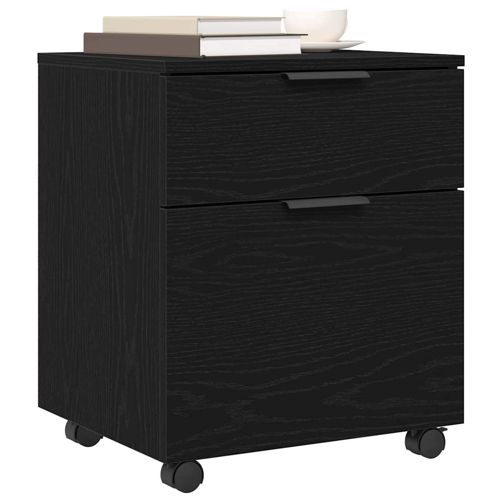 Armadio per File Rovere Nero 45 x 38 x 54 cm Legno multistrato