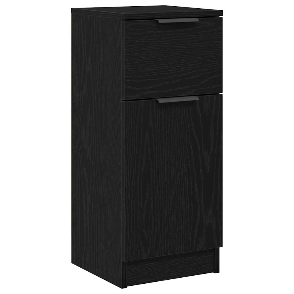 Credenza Rovere Nero 30 x 30 x 70 cm Legno multistrato