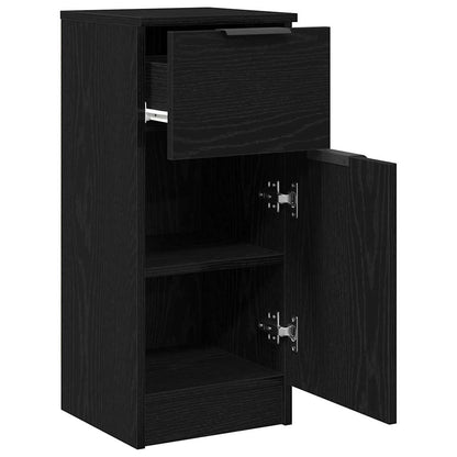 Credenza Rovere Nero 30 x 30 x 70 cm Legno multistrato