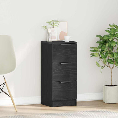 Credenza Rovere Nero 30 x 30 x 70 cm Legno multistrato