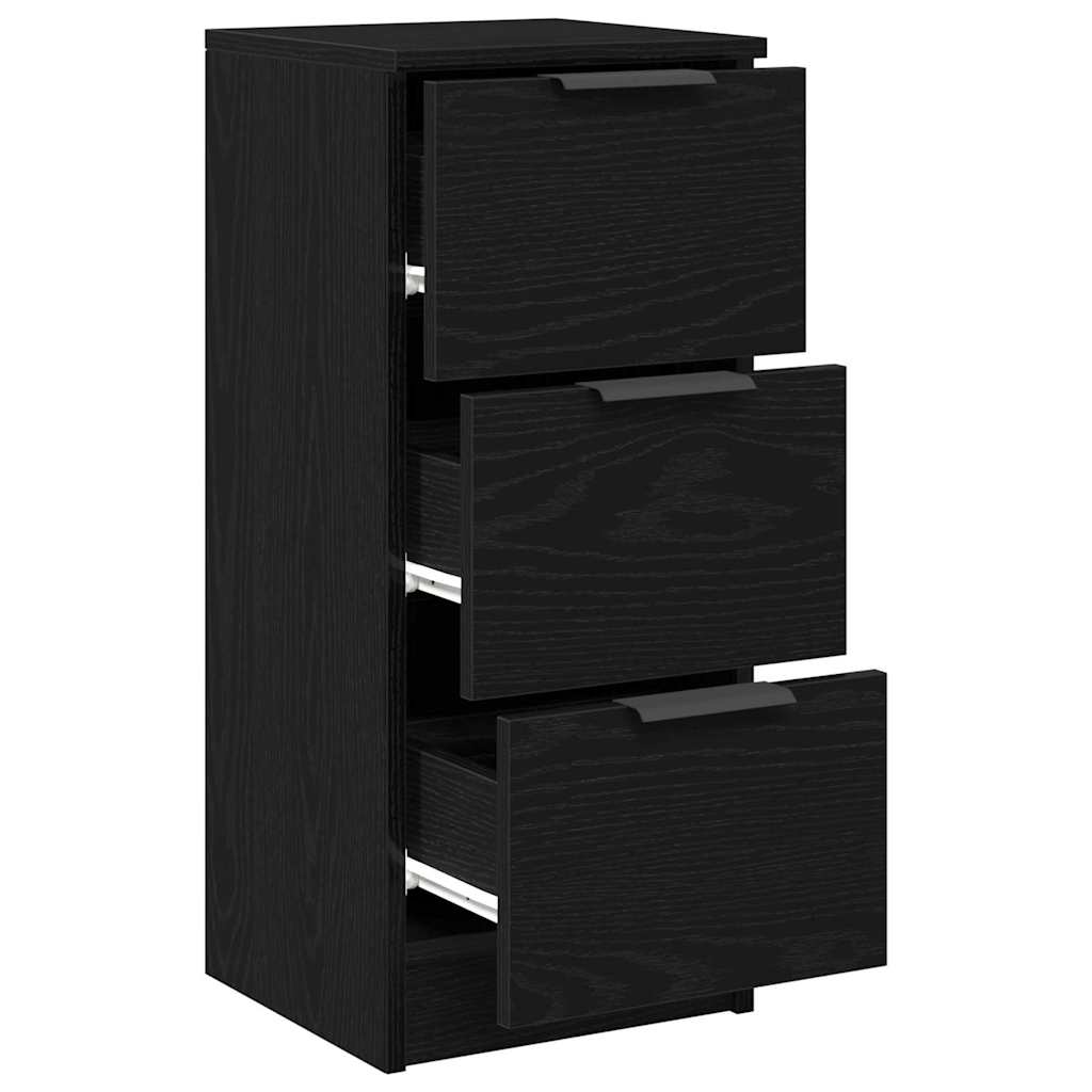 Credenza Rovere Nero 30 x 30 x 70 cm Legno multistrato
