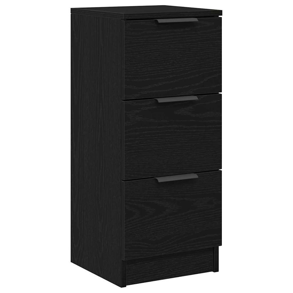 Credenza 2 pcs Rovere Nero 30 x 30 x 70 cm Legno multistrato