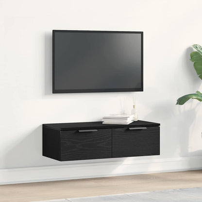 Armadietto a muro Rovere Nero 68 x 30 x 20 cm Legno multistrato