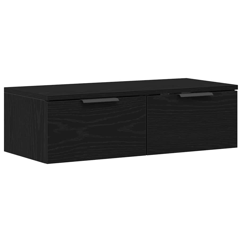Armadietto a muro Rovere Nero 68 x 30 x 20 cm Legno multistrato
