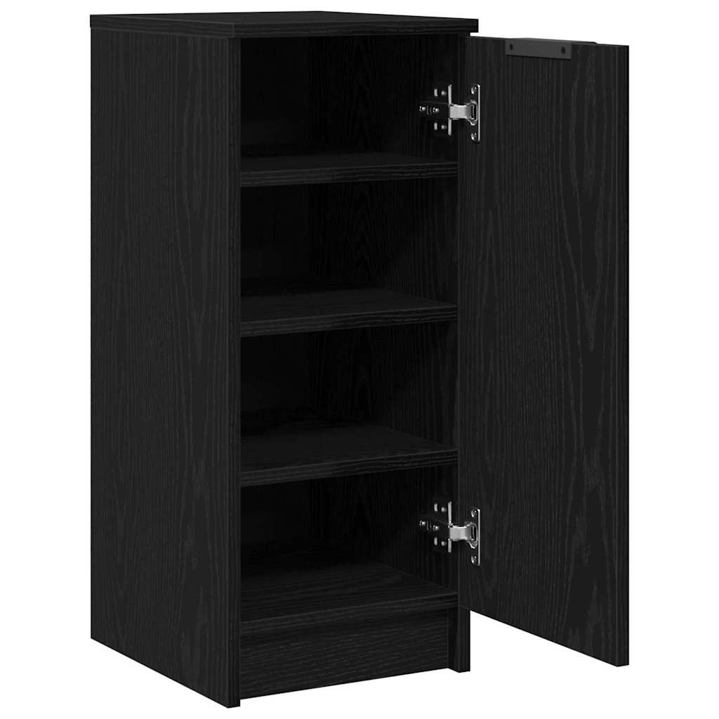 Mobile per scarpe con lo scaffale Rovere Nero 29,5 x 35 x 70 cm