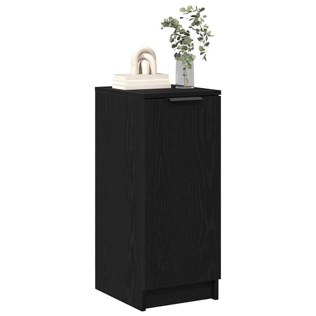 Mobile per scarpe con lo scaffale Rovere Nero 29,5 x 35 x 70 cm