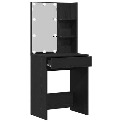 Tavolo da Trucco Rovere Nero 60 x 40 x 140 cm Legno multistrato