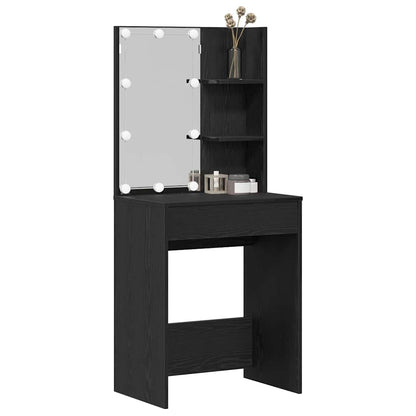 Tavolo da Trucco Rovere Nero 60 x 40 x 140 cm Legno multistrato