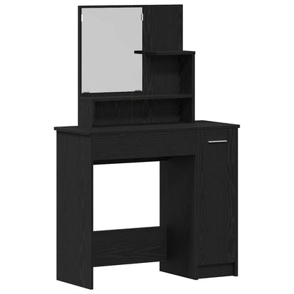 Tavolo da Trucco con cassetto Rovere Nero 86,5 x 35 x 136 cm