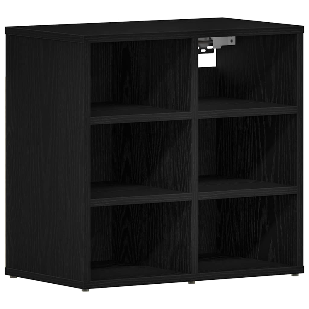 Mobile per scarpe con lo scaffale Rovere Nero 52 x 30 x 50,5 cm