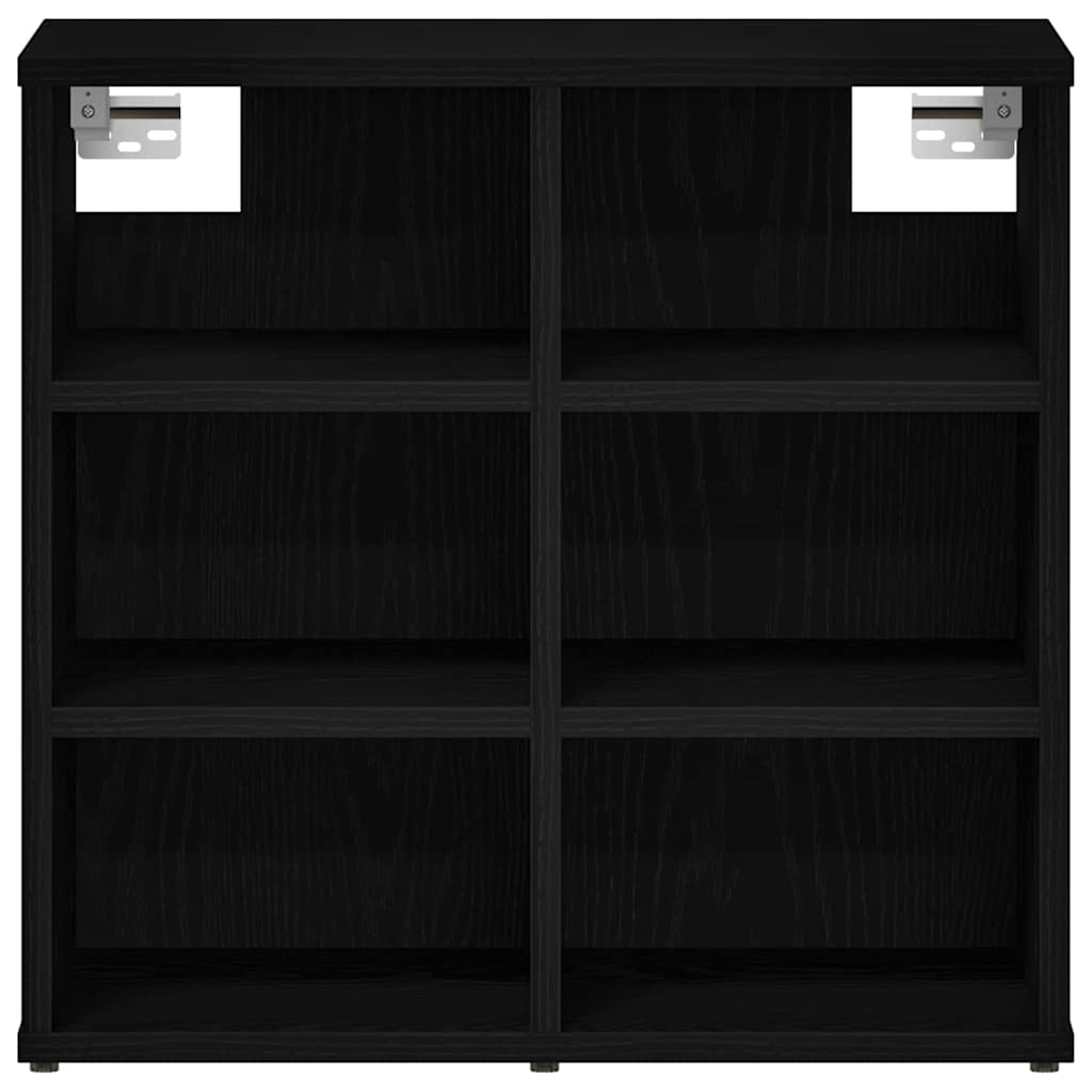 Mobile per scarpe con lo scaffale Rovere Nero 52 x 30 x 50,5 cm