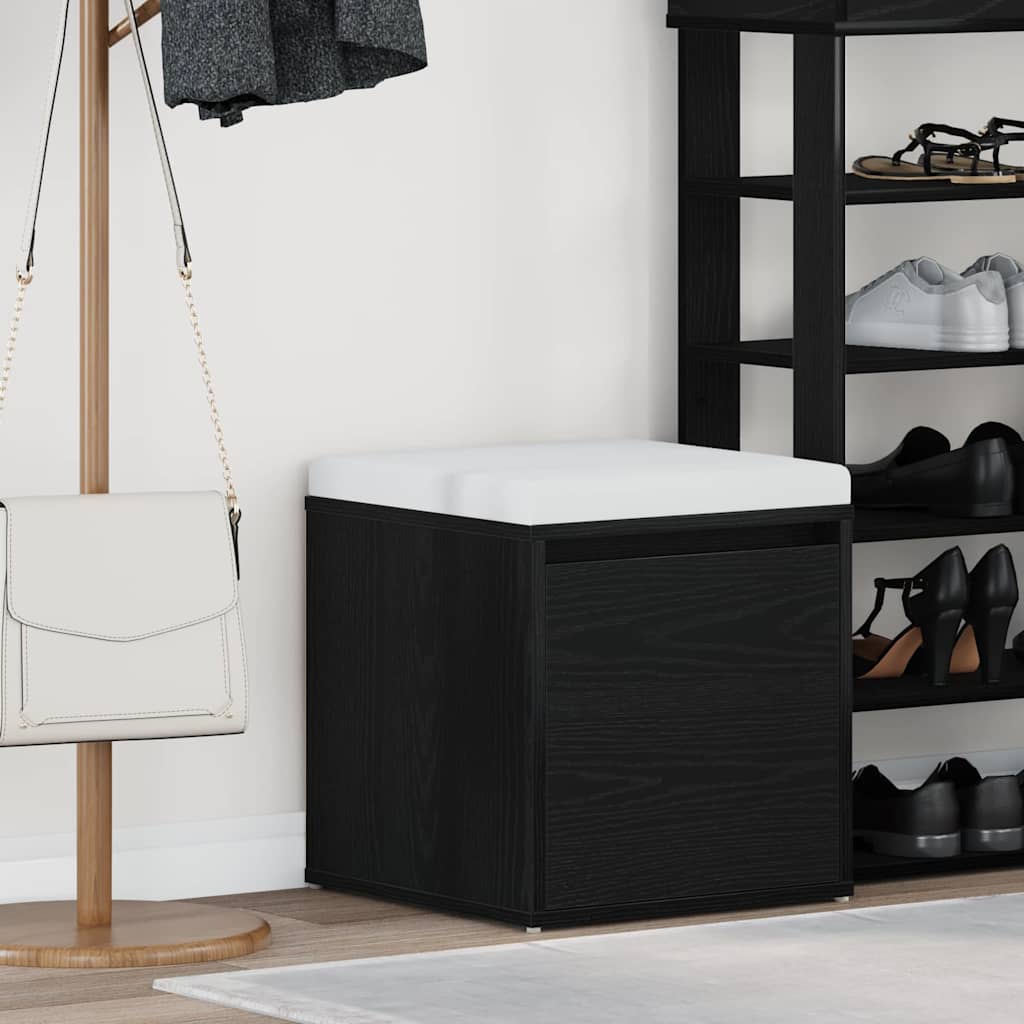 Cassettiera Rovere Nero 40,5 x 40 x 40 cm Legno multistrato