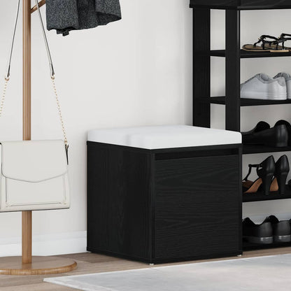 Cassettiera Rovere Nero 40,5 x 40 x 40 cm Legno multistrato