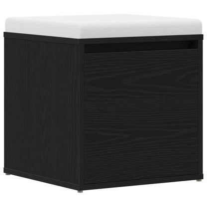 Cassettiera Rovere Nero 40,5 x 40 x 40 cm Legno multistrato