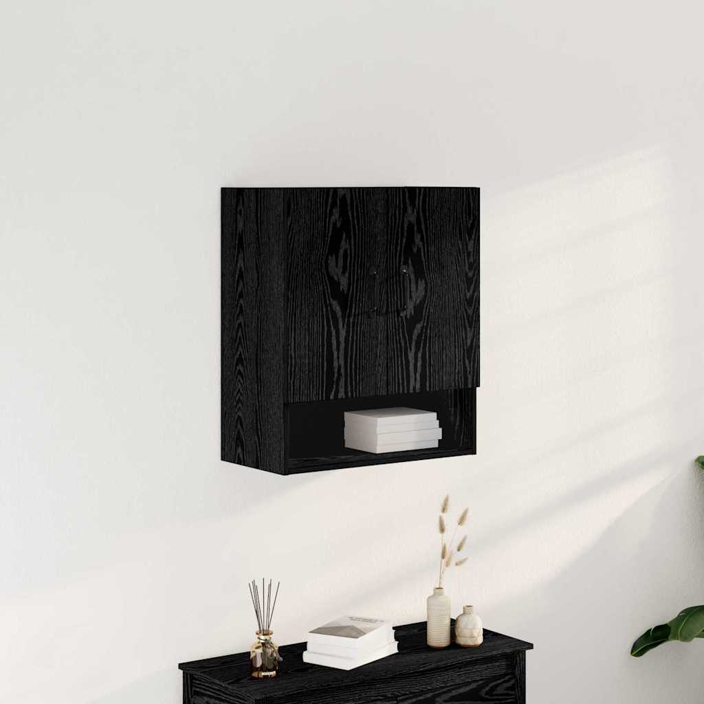 Armadietto a muro Rovere Nero 60 x 30 x 70 cm Legno multistrato