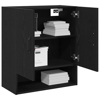 Armadietto a muro Rovere Nero 60 x 30 x 70 cm Legno multistrato