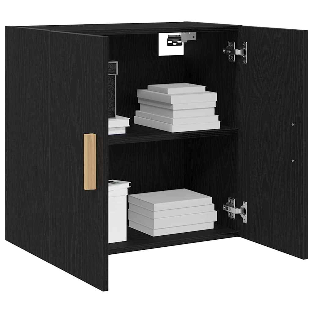 Armadietto a muro Rovere Nero 60 x 30 x 60 cm Legno multistrato
