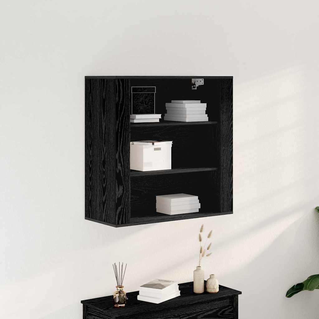 Armadietto a muro Rovere Nero 80 x 33 x 80 cm Legno multistrato