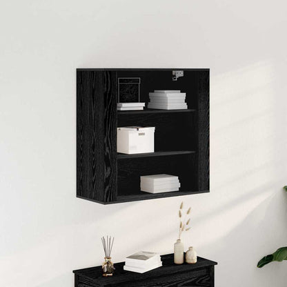 Armadietto a muro Rovere Nero 80 x 33 x 80 cm Legno multistrato