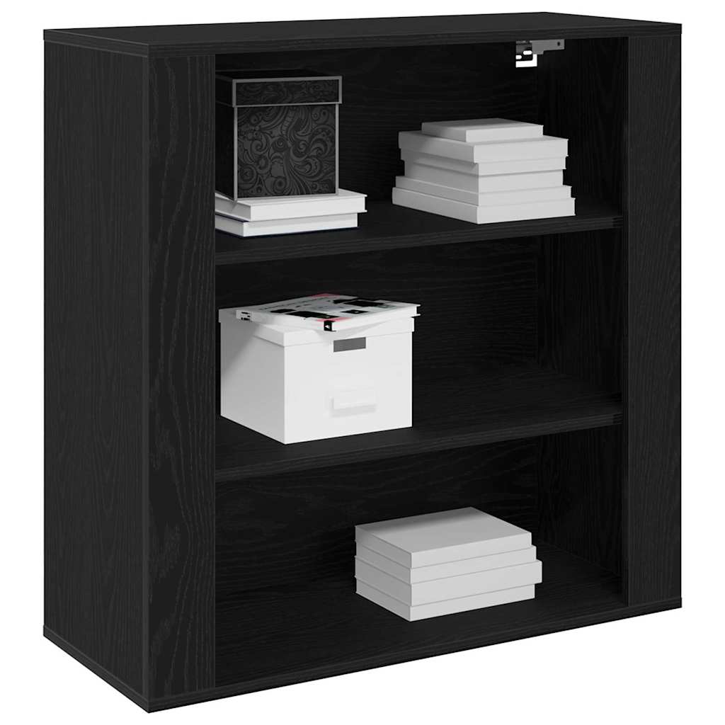Armadietto a muro Rovere Nero 80 x 33 x 80 cm Legno multistrato