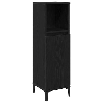 Mobile da Bagno Rovere Nero 30 x 30 x 100 cm Legno multistrato