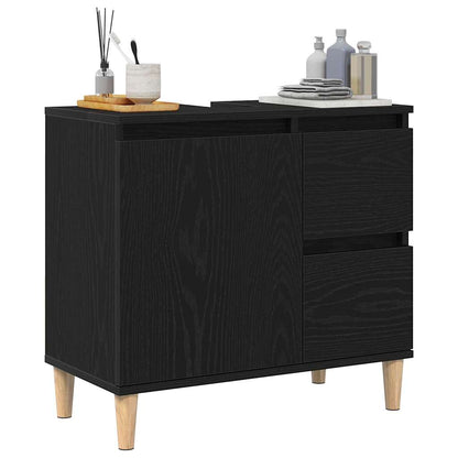 Mobile da Bagno Rovere Nero 65 x 33 x 60 cm Legno multistrato