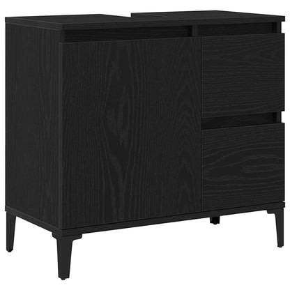 Mobile da Bagno Rovere Nero 65 x 33 x 60 cm Legno multistrato