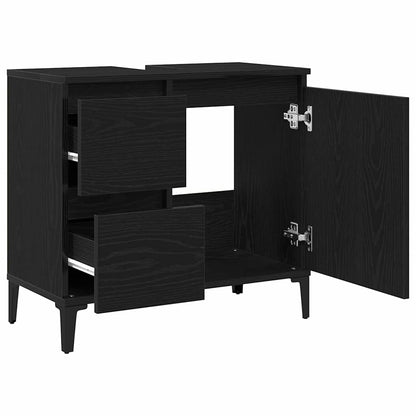 Mobile da Bagno Rovere Nero 65 x 33 x 60 cm Legno multistrato