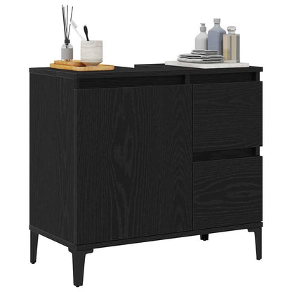 Mobile da Bagno Rovere Nero 65 x 33 x 60 cm Legno multistrato
