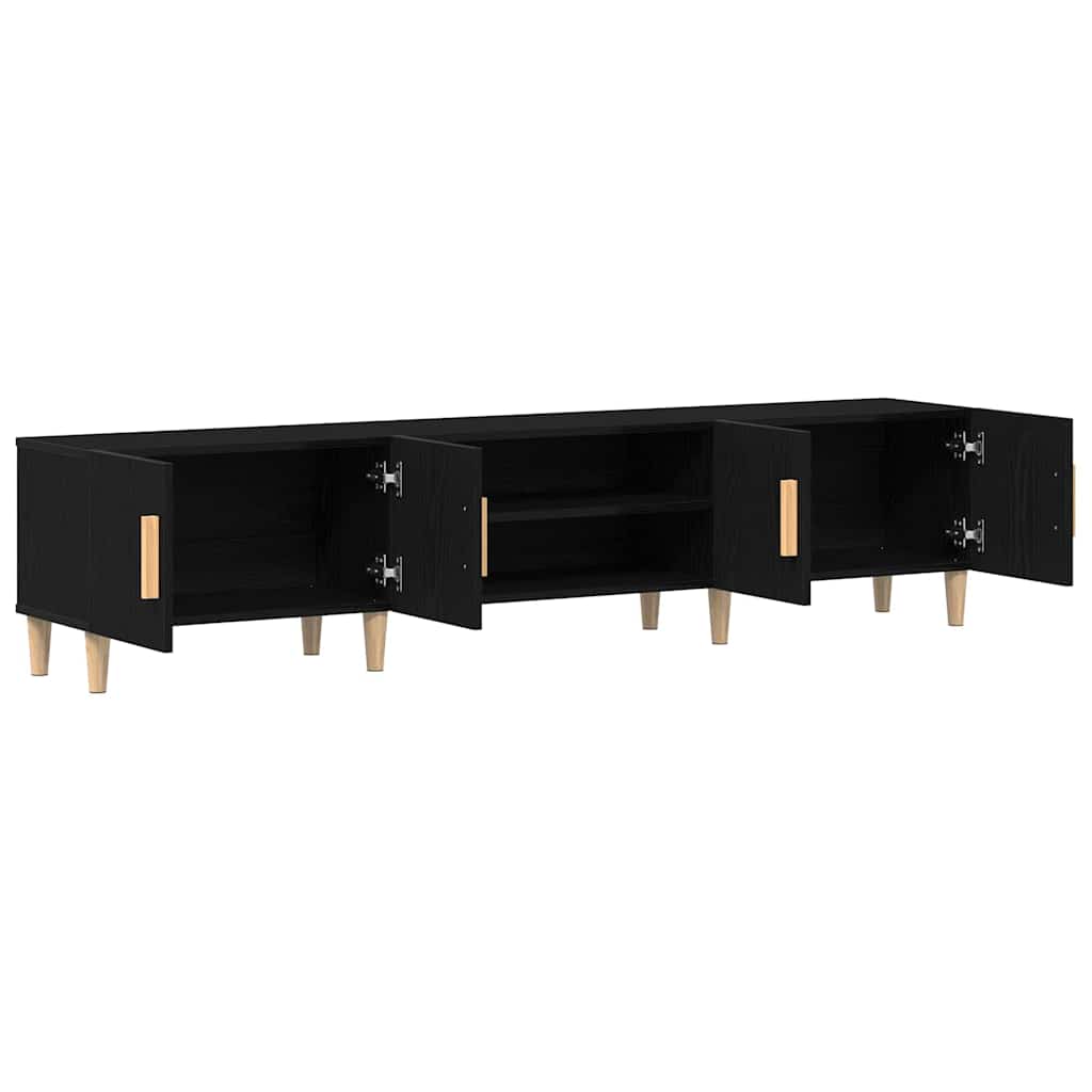 Mobile TV Rovere Nero 180 x 31,5 x 40 cm Legno multistrato