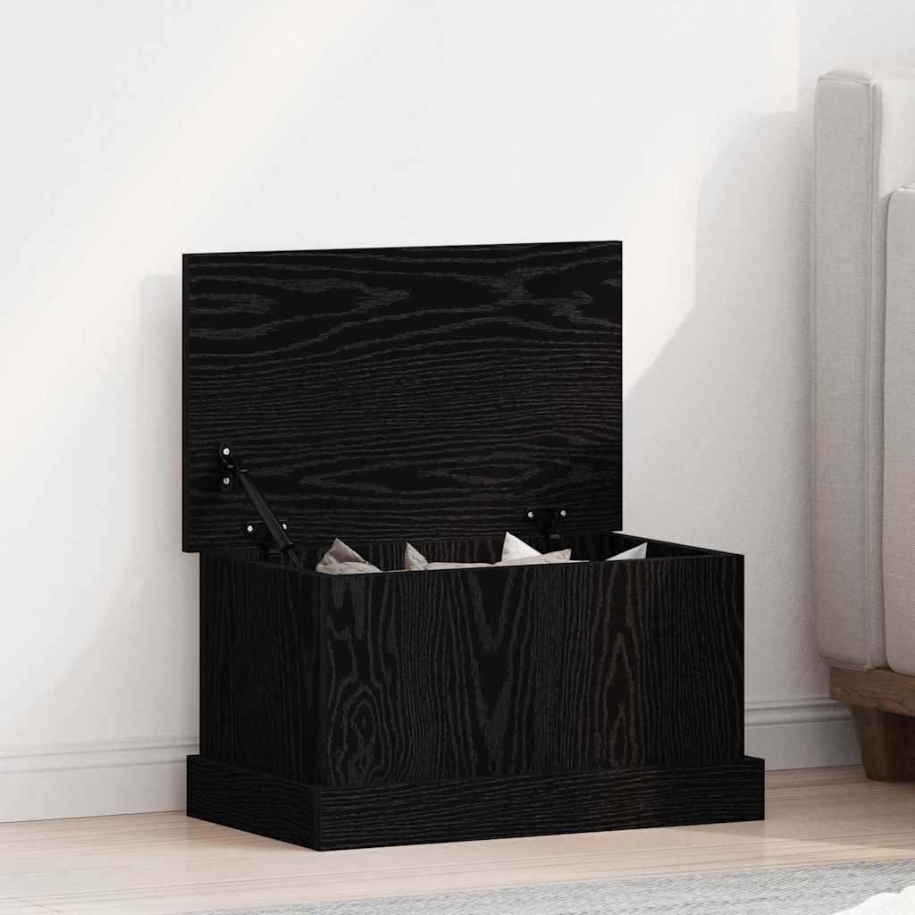 Scatola di Stoccaggio Rovere nero 50 x 30 x 28 cm