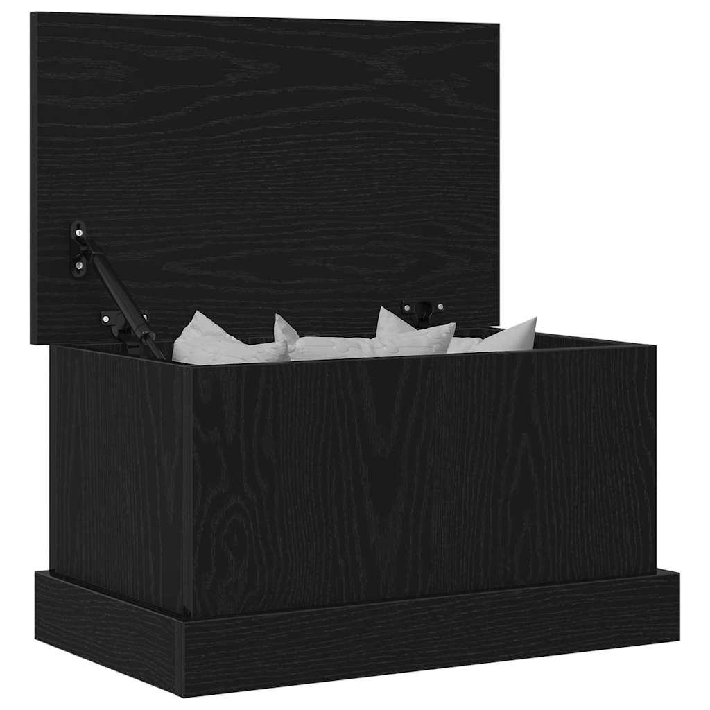 Scatola di Stoccaggio Rovere nero 50 x 30 x 28 cm