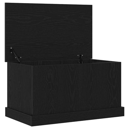 Scatola di Stoccaggio Rovere nero 70 x 40 x 28 cm