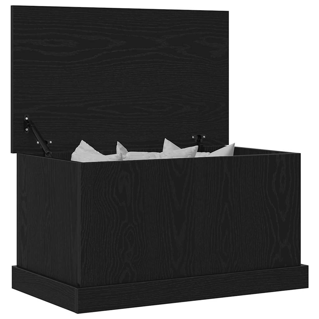 Scatola di Stoccaggio Rovere nero 70 x 40 x 28 cm