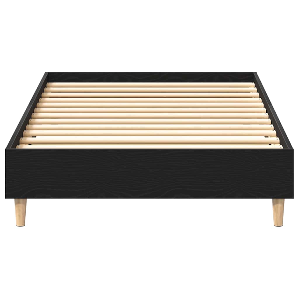 Struttura del letto Rovere Nero 203 x 101 x 25 cm