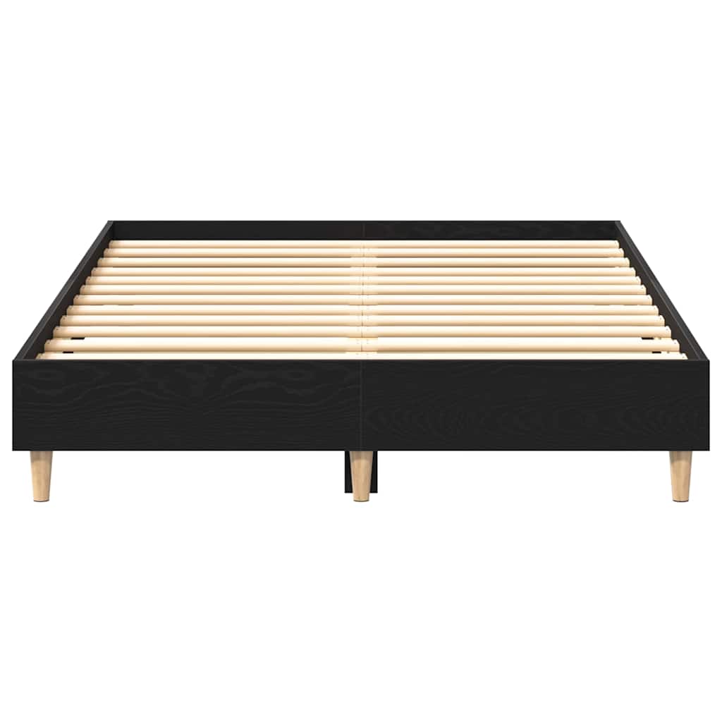Struttura del letto Rovere Nero 193 x 143 x 25 cm