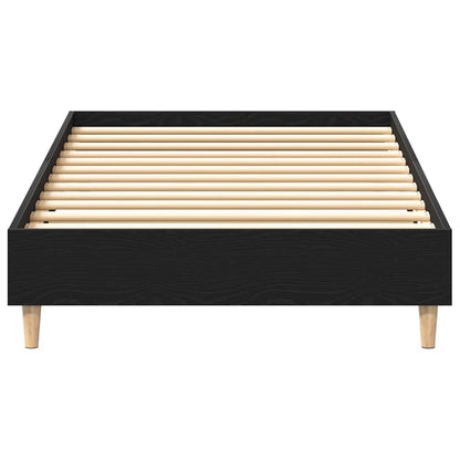 Struttura del letto Rovere Nero 193 x 93 x 25 cm