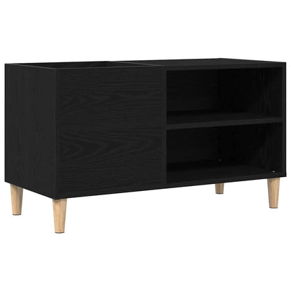 Mobile porta vinili Rovere nero 84,5 x 38 x 48 cm