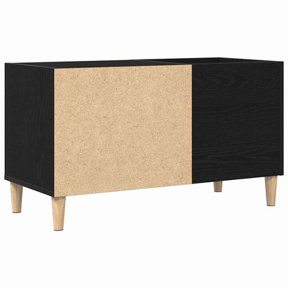 Mobile porta vinili Rovere nero 84,5 x 38 x 48 cm