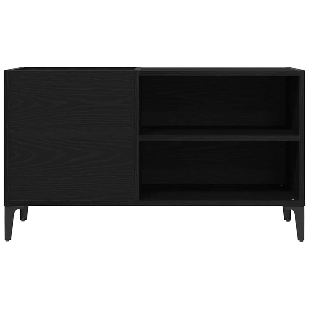 Mobile porta vinili Rovere nero 84,5 x 38 x 48 cm