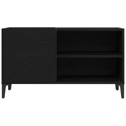 Mobile porta vinili Rovere nero 84,5 x 38 x 48 cm
