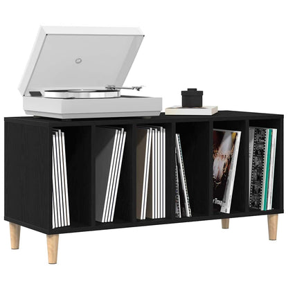 Mobile porta vinili Rovere Nero 100 x 38 x 48 cm