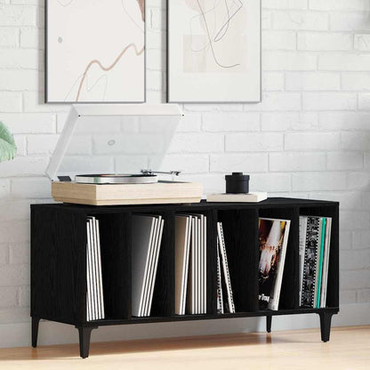 Mobile porta vinili Rovere Nero 100 x 38 x 48 cm