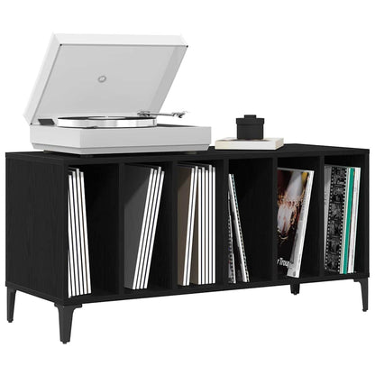 Mobile porta vinili Rovere Nero 100 x 38 x 48 cm