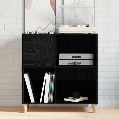 Mobile porta vinili Rovere Nero 84,5 x 38 x 89 cm