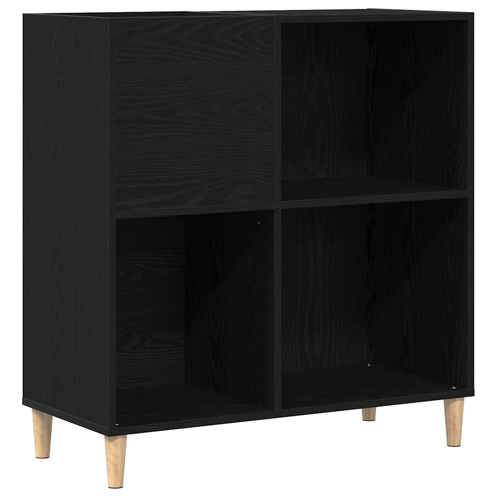 Mobile porta vinili Rovere Nero 84,5 x 38 x 89 cm