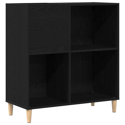 Mobile porta vinili Rovere Nero 84,5 x 38 x 89 cm