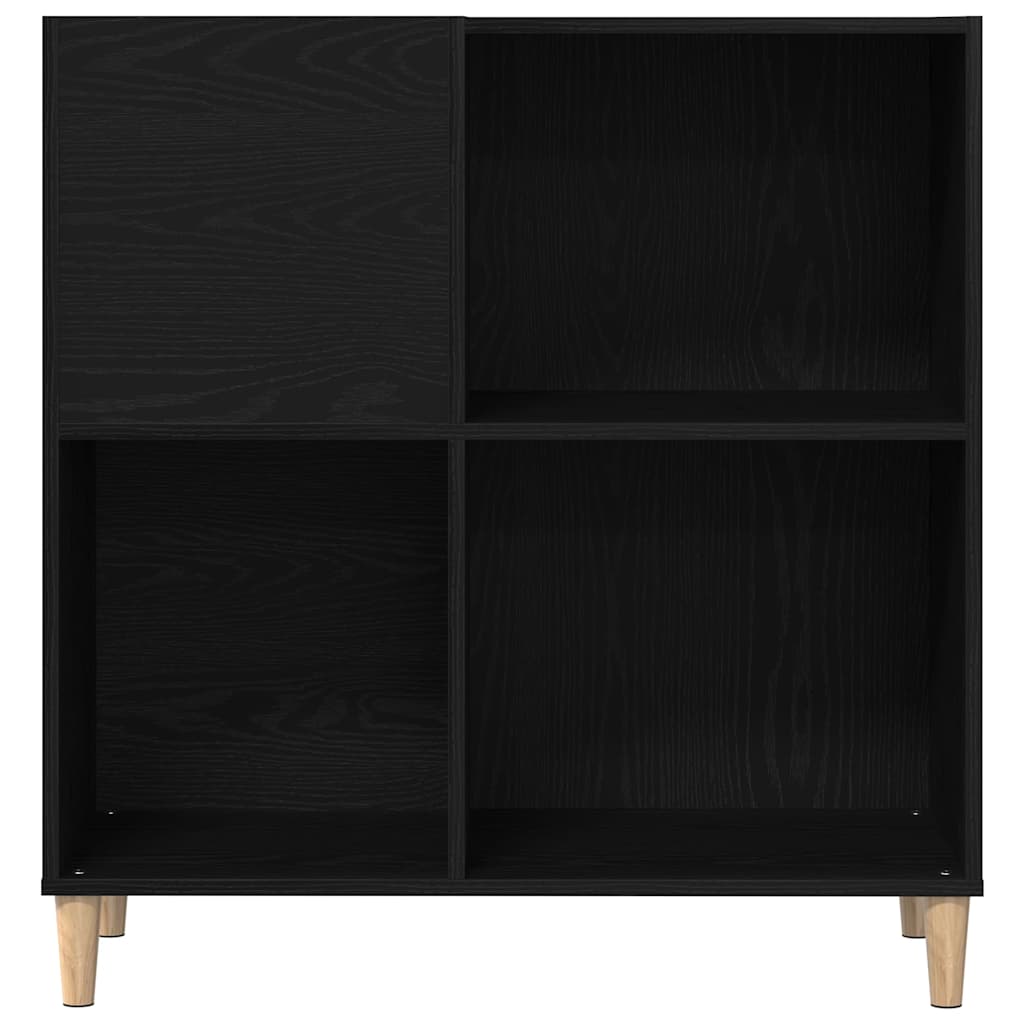 Mobile porta vinili Rovere Nero 84,5 x 38 x 89 cm