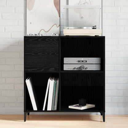 Mobile porta vinili Rovere Nero 84,5 x 38 x 89 cm