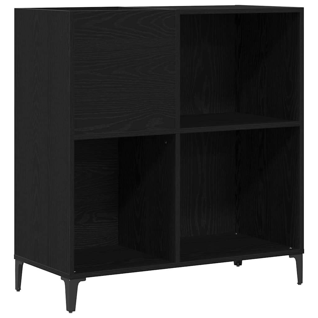 Mobile porta vinili Rovere Nero 84,5 x 38 x 89 cm